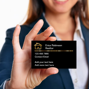 Cartes de visite de l'agent de vente immobilier cl
