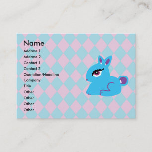 Cartes de visite de lapin bleu