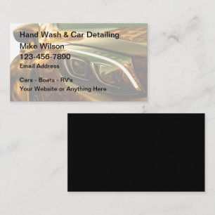 Cartes de visite De Lavage De Voiture À Main Et Dé