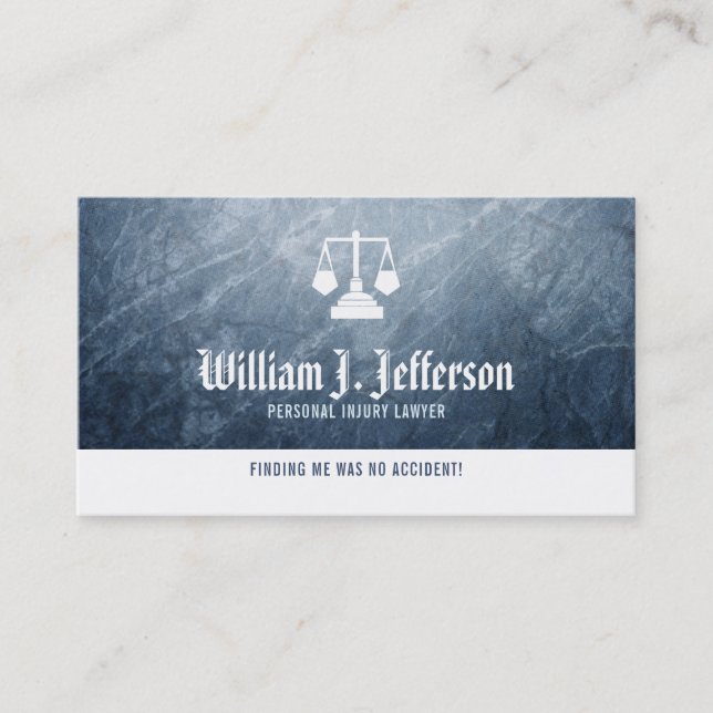 Cartes de visite de l'avocat des blessures personn (Devant)