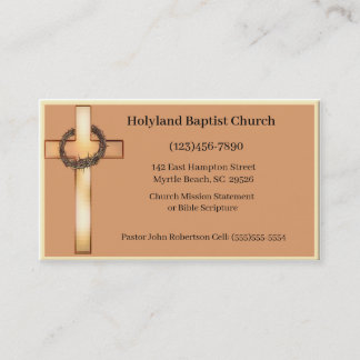 Cartes de visite de l'Église de la Couronne croisé