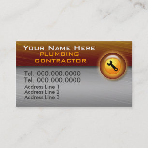 Cartes de visite de l'entrepreneur en plomberie