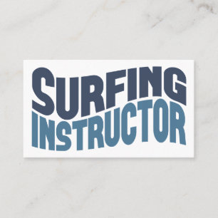 Cartes de visite de l'instructeur de surf