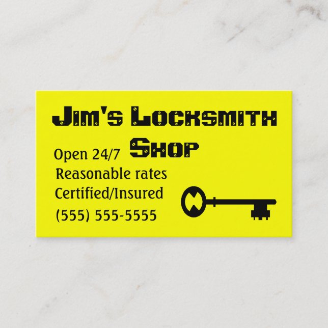 cartes de visite de Locksmith (Devant)