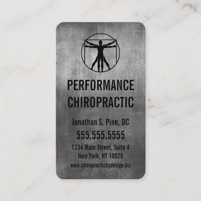 Cartes de visite de logo de chiropractie (Devant)