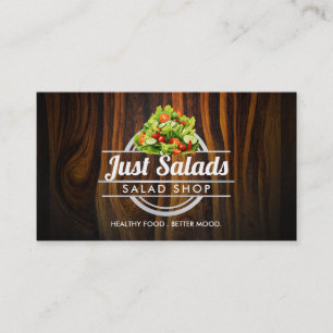 Cartes de visite de logo de salade personnalisable