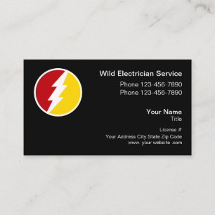 Cartes de visite de logo pour électricien professi