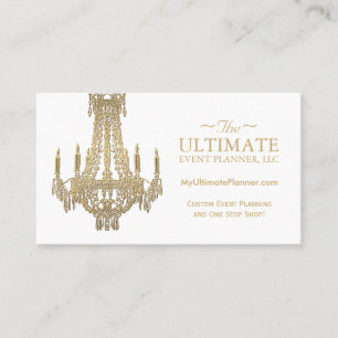 Cartes de visite de lustre or et blanc
