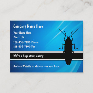 Cartes de visite de lutte contre les parasites