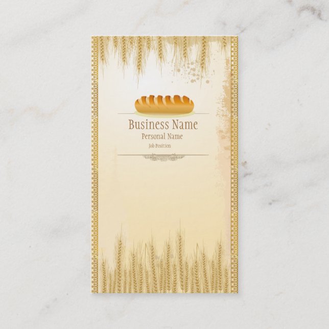 Cartes de visite de magasin de boulangerie (Devant)