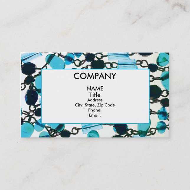 Cartes de visite de magasin de perle (Devant)