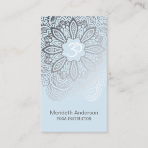 Cartes de visite de mandala d'instructeur de yoga