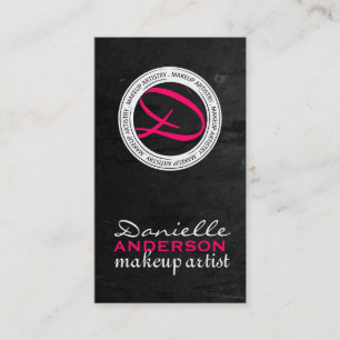 Cartes de visite de maquillage de monogramme