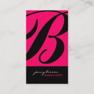 Cartes de visite de maquillage élégant et audacieu