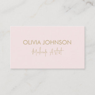 Cartes de visite de maquillage tendance   Rose pâl