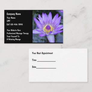 Cartes de visite de massage