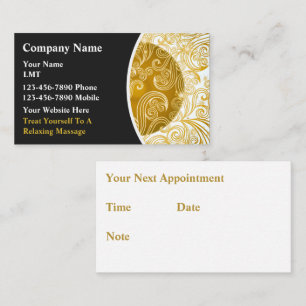 Cartes de visite de massage