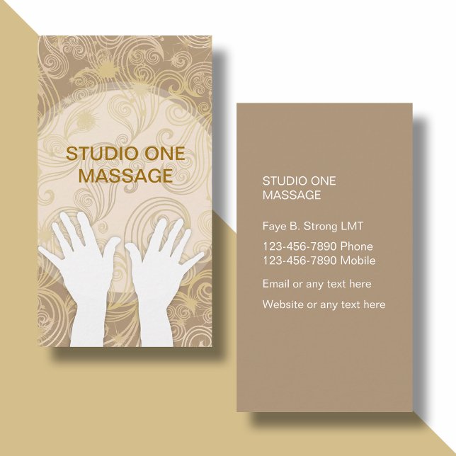 Cartes de visite de massage élégant (Créateur téléchargé)