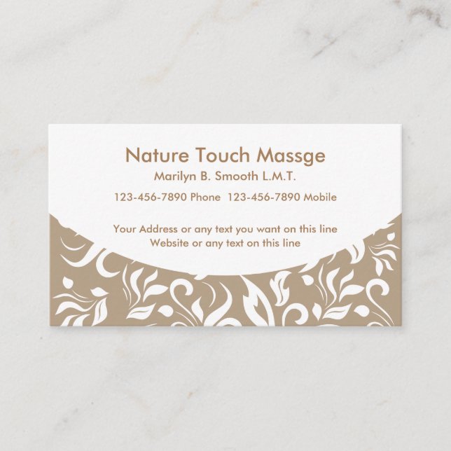 Cartes de visite de massage professionnels (Devant)