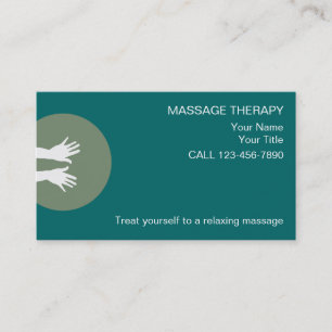 Cartes de visite de massage simples