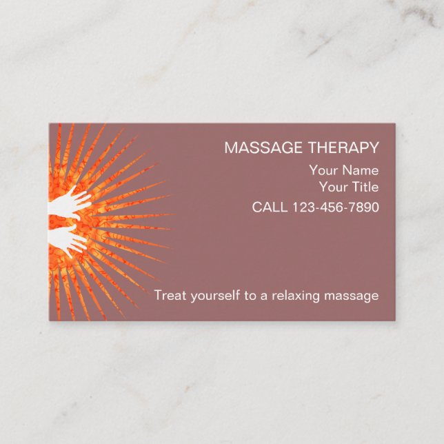 Cartes de visite de massage simples (Devant)