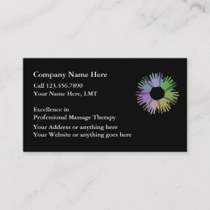 Cartes de visite de massage uniques