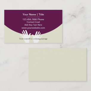 Cartes de visite de massage uniques et modernes