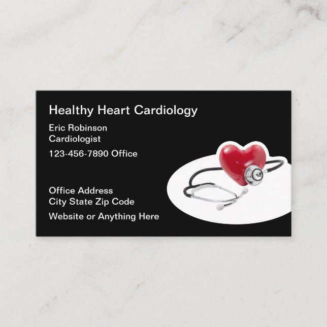 Cartes de visite de médecine Médicale en cardiolog (Devant)
