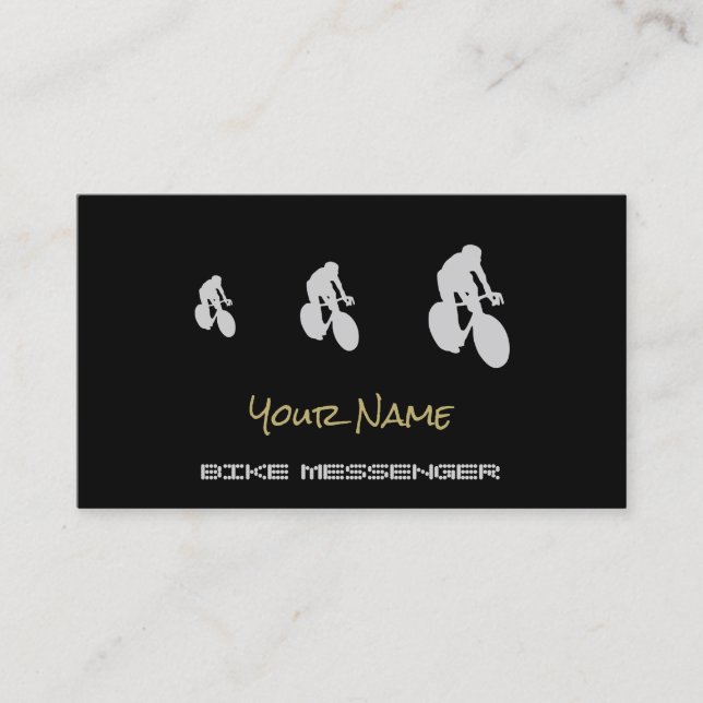 Cartes de visite de messager de vélo ou de (Devant)