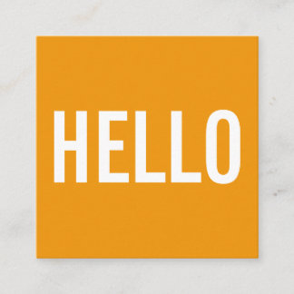 Cartes de visite de minimaliste bonjour