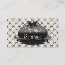 Cartes de visite de mode Victorian Black Bow Damas