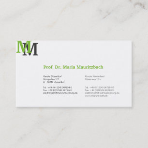 Cartes de visite de monogramme