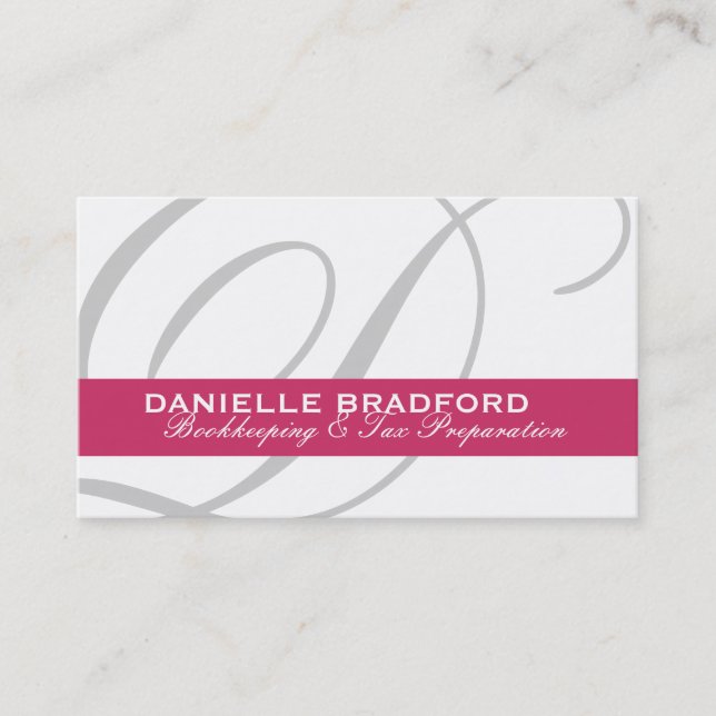Cartes de visite de monogramme (Devant)