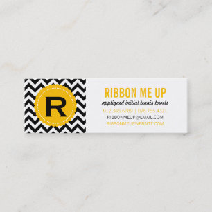Cartes de visite de motif de Chevron de monogramme