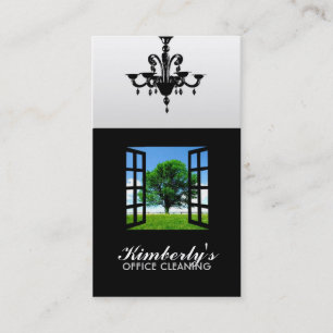cartes de visite de nettoyage de bureau