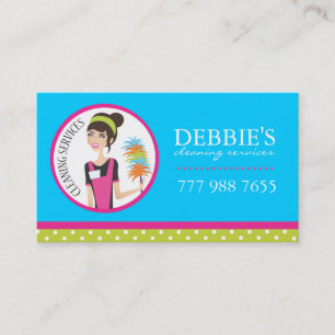 Cartes de visite de nettoyage de Chambre