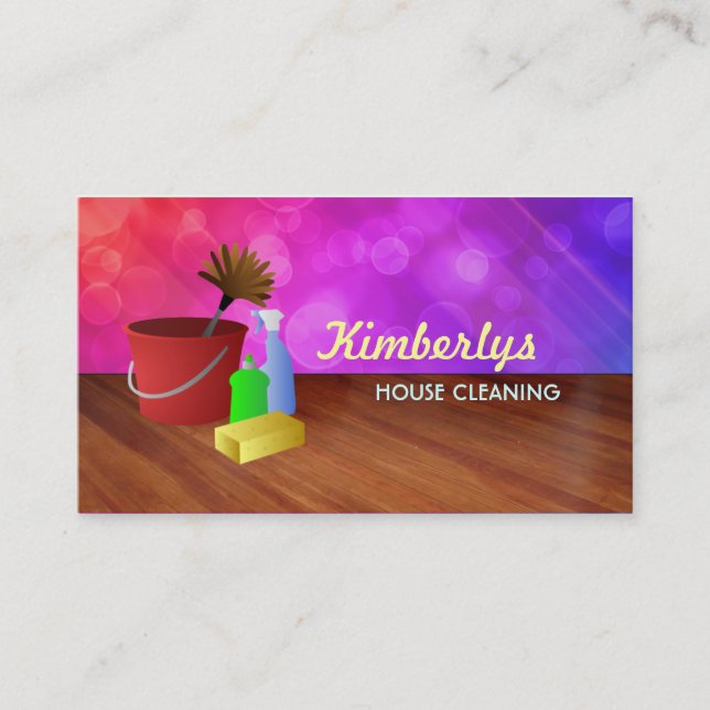 Cartes de visite de nettoyage de Chambre (Devant)