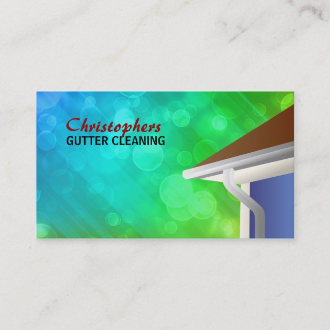 Cartes de visite de nettoyage de gouttière (Devant)