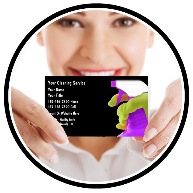 Cartes de visite de nettoyage de maison (Créateur téléchargé)