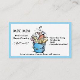 Cartes de visite de nettoyage de maison profession
