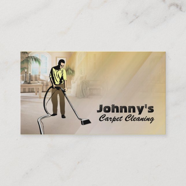 Cartes de visite de nettoyage de tapis (Devant)