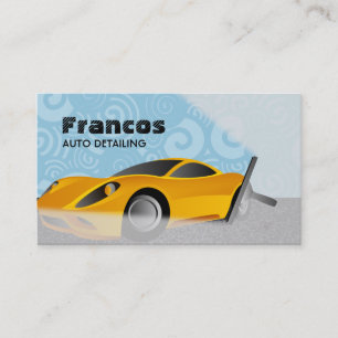 Cartes de visite de nettoyage de voiture