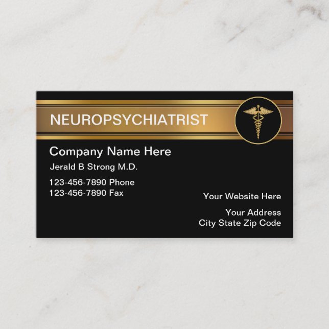 Cartes de visite de Neuropsychiatrist (Devant)