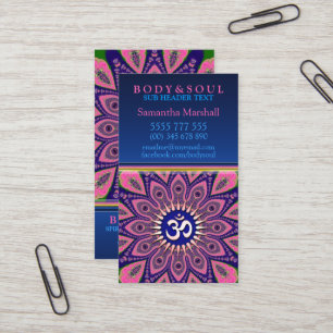 Cartes de visite de NewAge de yoga de mandala de