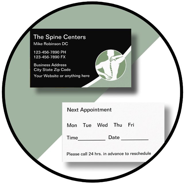 Cartes de visite de nomination des nouveaux chirop (Créateur téléchargé)