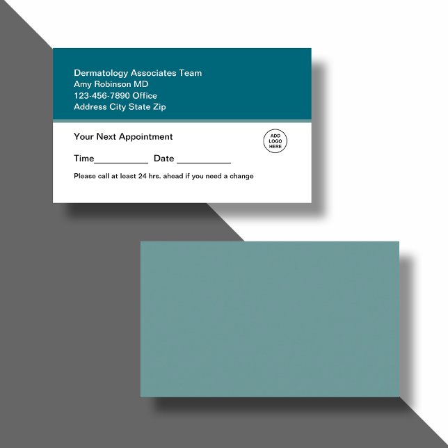 Cartes de visite de nomination en bloc dermatologu (Créateur téléchargé)