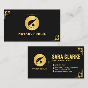 cartes de visite de notaire à typographie moderne