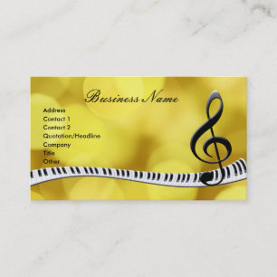 Cartes de visite de notes de G-Clef et de musique