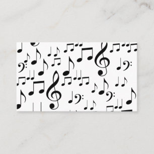 Cartes de visite de notes musicales