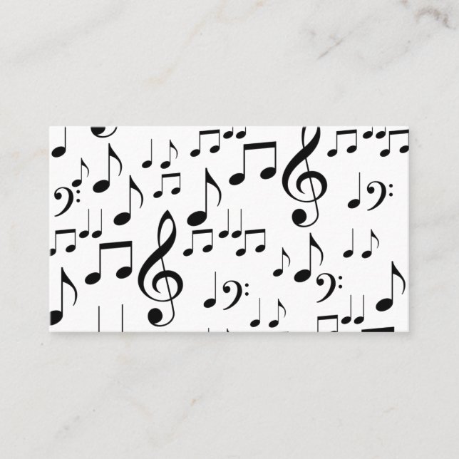 Cartes de visite de notes musicales (Devant)